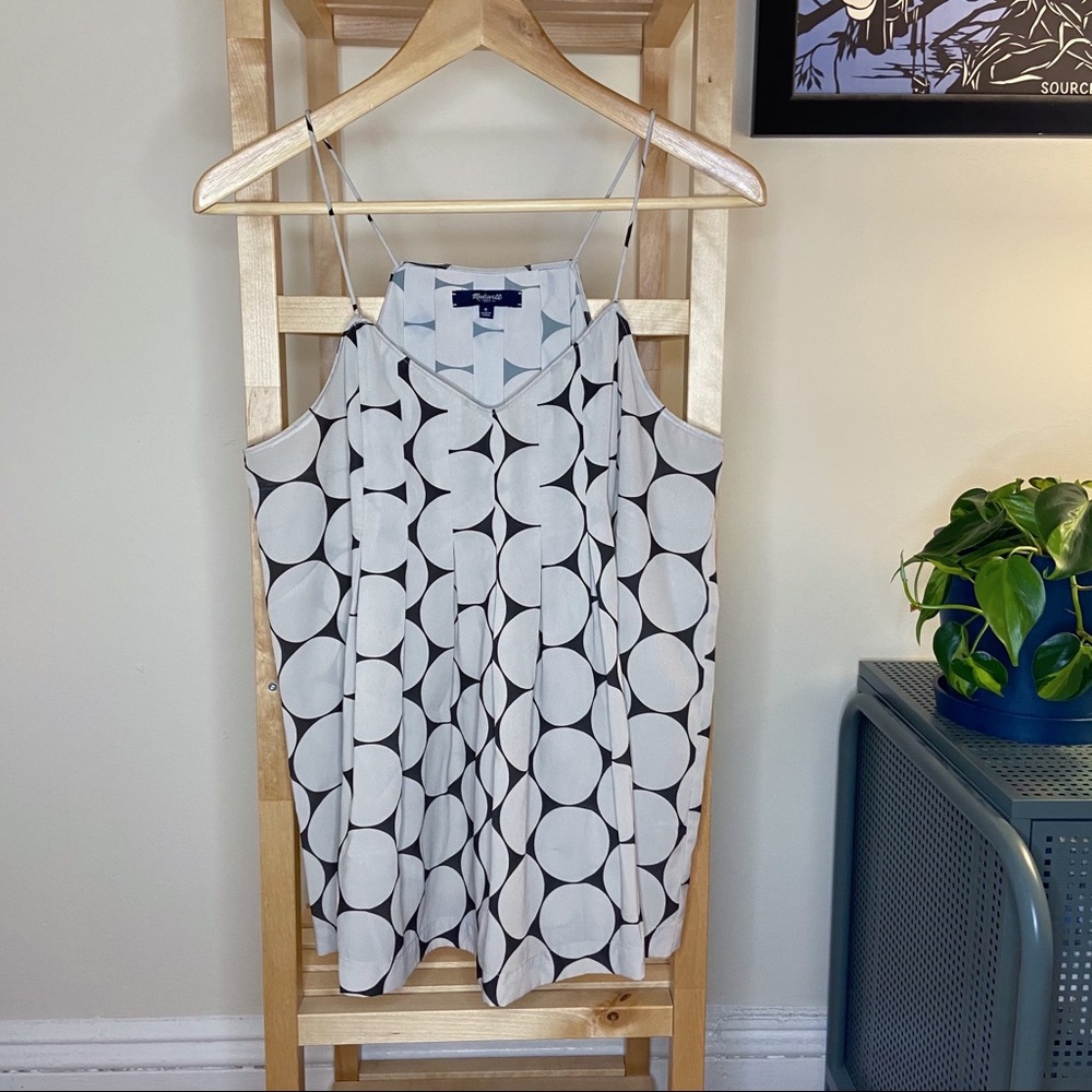 Madewell Polka Dot Pattern Silk Swing Tank Top 6